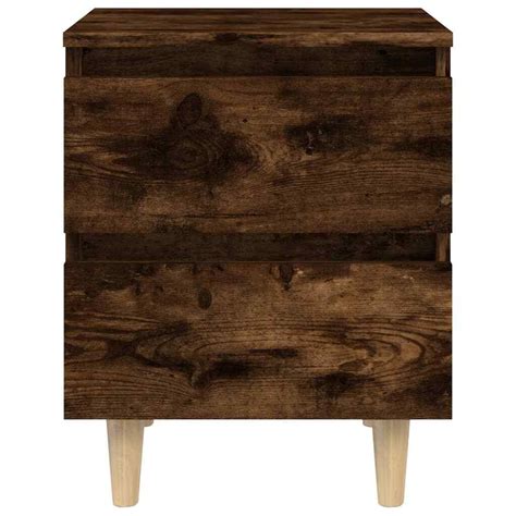 Table De Chevet Avec Pieds En Bois Ch Ne Fum X X Cm Ebay