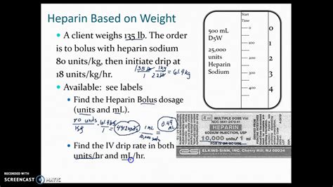 How To Calculate Heparin Infusion Rate