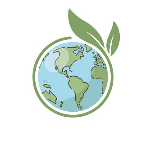 Planet earth icon with leaf protecting it. Save the world, eco-friendly