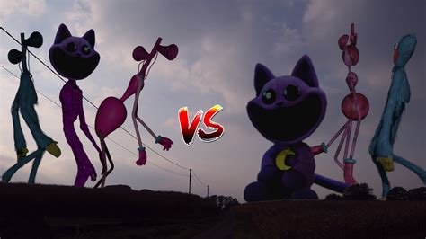 TEAM Siren Head Huggy Wuggy Mommy Long Legs Catnap VS TEAM Poppy