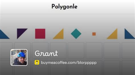 Grant is building Polygonle - a word puzzle game - Buymeacoffee