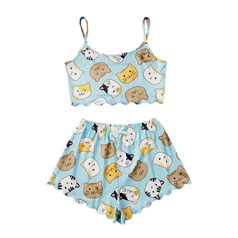 Bjutir Women Silk Satin Pajamas Set Lingerie Floral Lace Sleepwear Set Mint Green Walmart