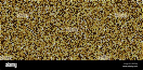 Seamless Pixelated Golden Texture Yellow Noise Grain Pattern Shining