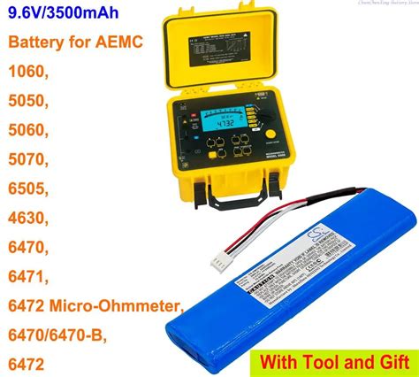 Cameron Sino 3500mAh batería 2960,21 para AEMC 1060, 4630, 5050, 5060 ...