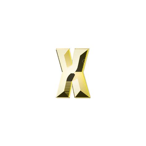 Text Effects 3d Vector Lowercase X 3d Gold Text Effect Letter Text