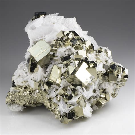 Pyrite With Calcite Minerals For Sale 80312247