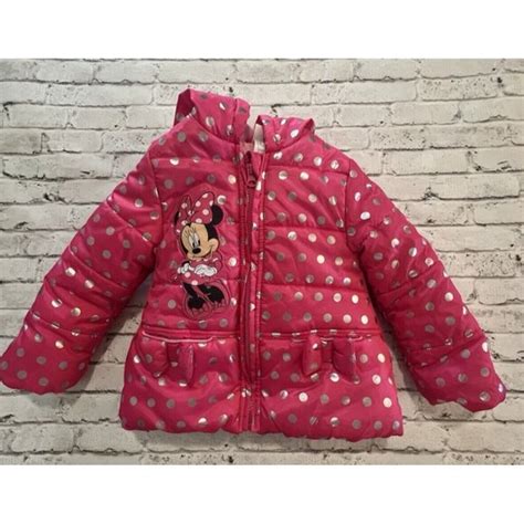 Disney Jackets Coats Disney Minnie Mouse Hooded Puffer Jacket Hot