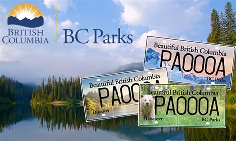 bc parks themed license plates   issued rvwest