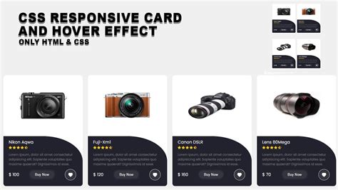 Css Responsive Card Ui Design And Hover Effect Css Card Using