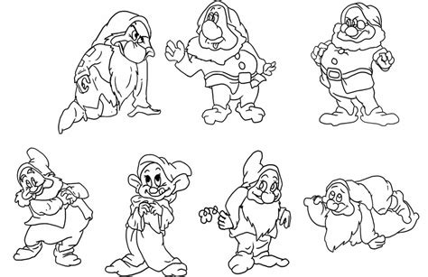 Coloriages Shy Dopey Coloriages Sept Nains Des Coloriages Pour The