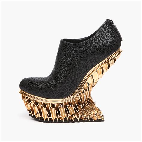 Francis Bitonti Gold Plated D Printed Mutatio Shoes For United Nude Urdesignmag