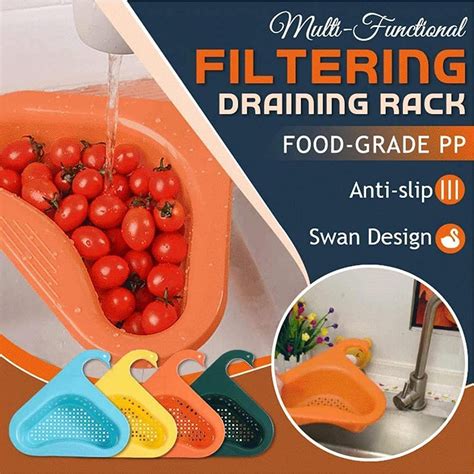 2 Pack Swan Drain Basket For Kitchen Sink Multifunctional Kitchen