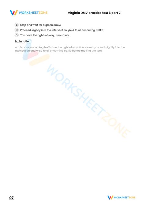 Free Printable Virginia DMV Practice Test Worksheetzone, 58% OFF