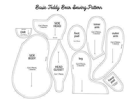 Beginner Memory Bear Sewing Pattern Free Printable - Daily FREE Printable