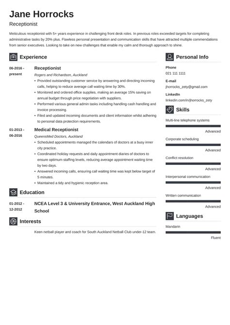 18 Professional Cv Templates For Nz To Fill In And Download