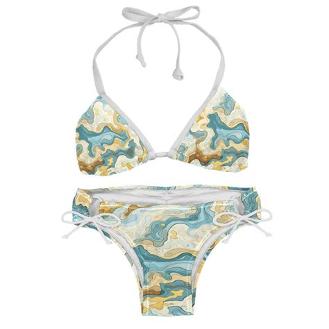 Atlas Bikini Set Swim Suit Detachable Sponge Adjustable Strap Two Pack Beach Pool Vacation