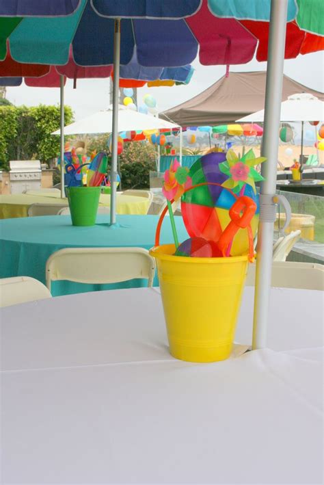 Flickr Beach Party Centerpieces Pool Birthday Party Beach Birthday