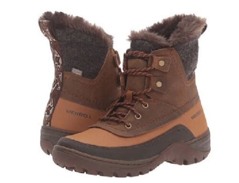 Merrell Womens Sylva Mid Lace Winter Boots Waterproof Size 9 5 Ebay