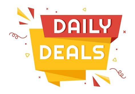 Premium Vector | Daily Deals of The Day with Decorative Lettering Text ...