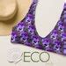 Purple Pansies Floral Recycled Padded Bikini Top Etsy