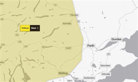 Perthshire weather: Fresh warning for rain