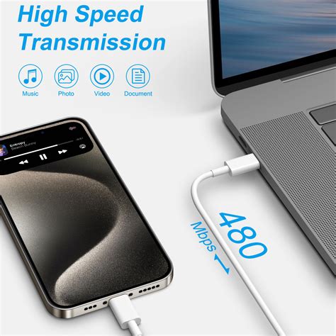 Apple MFi Certified iPhone 15 Charger, 20W USB C, 6FT Cable for iPhone ...