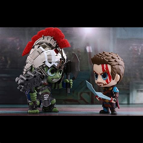 Hot Toys Thor Ragnarok Thor Valkyrie Gladiator Hulk Cosbaby S Bobble Head Collectible Set