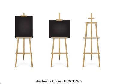 Black White Sketch Easel Vertical Canvas Stock Vector Royalty Free