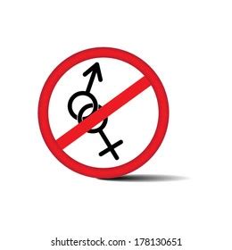 No Sex Mark Sign Isolated On Stock Vector Royalty Free 178130651 Shutterstock