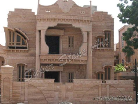 Stone Front Elevation Front Elevation Designs Jodhpur Sandstone