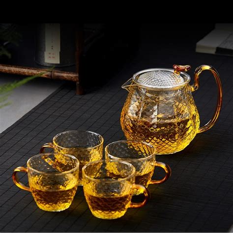 Ml Glass Teapot With Tea Strainer Black Tea Teapot Set Heat