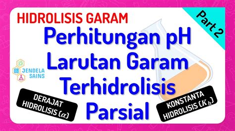 Hidrolisis Garam • Part 2 Perhitungan Ph Larutan Garam Terhidrolisis