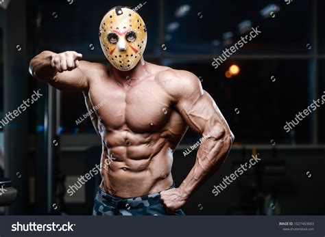 Blonde Brutal Sexy Strong Bodybuilder Athletic Stock Photo Edit Now
