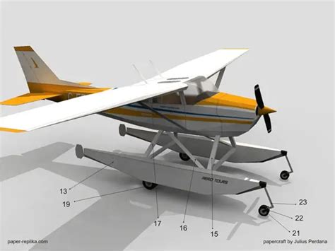 Cessna 172 Skyhawk Floatplane Papercraft