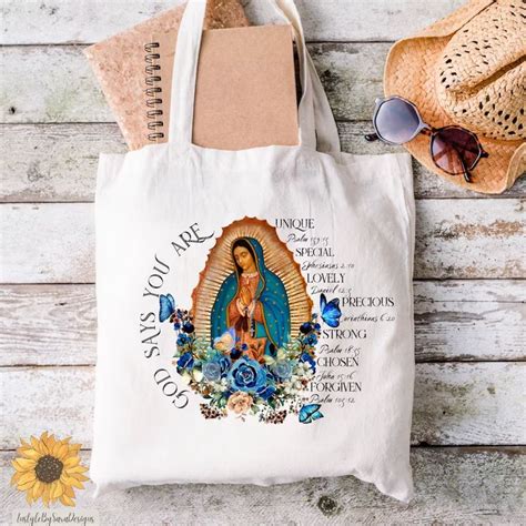 Our Lady Of Guadalupe Canvas Tote Bag Aesthetic Virgen De Guadalupe