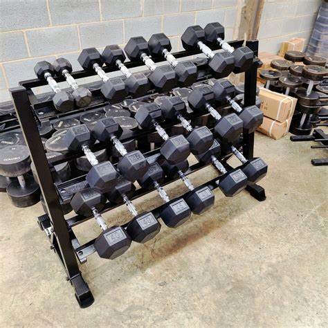 NEW Rubber Hex Dumbbell Set 5-50lb Full Set Hex Dumbbells