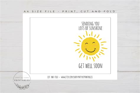 Get Well Cards Printable Free, Printable, Editable Get Well Soon Card