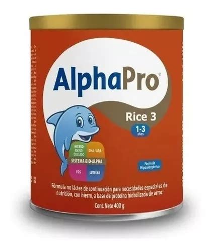 Alphapro Rice 3 1 3 Años Sistema Bio Alpha 400g Sabor Sin Sabor