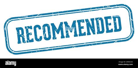 recommended stamp recommended rectangular stamp isolated  white
