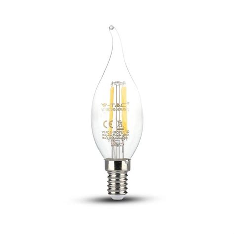 Led Glühbirne Samsung Chip Filament Clear 4w E14 Kerze Gedreht Klar