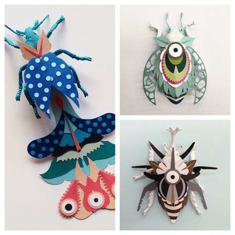 Papercut Insects By Ashley Gierke Insect Crafts Paper Art Bug Crafts