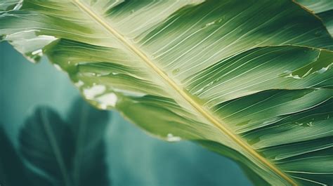 Premium Ai Image Generative Ai Close Up Green Palm Leaf Texture Leaf