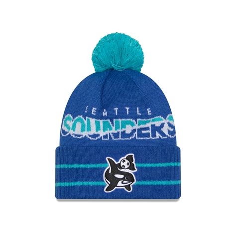 Seattle Sounders 2025 Jersey Hook Blue Pom Knit Hat – New Era Cap