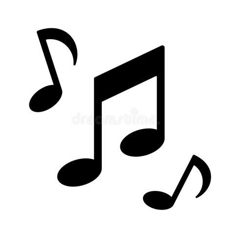 Musical Note Black Icon. Vector Illustration Flat Design. Isolated ...