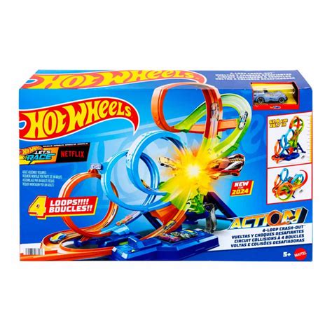 Conjunto de Pista Hot Wheels Action Voltas e Colisões Mattel