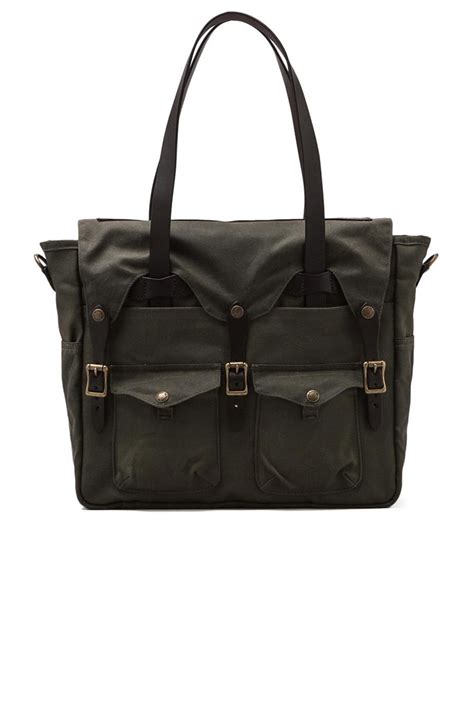Filson Tote Briefcase In Otter Green And Otter Green Revolve