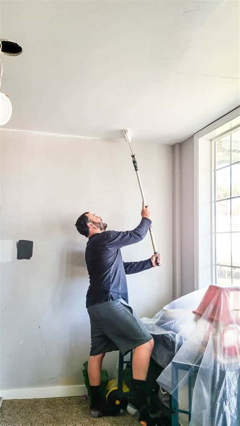 How To Paint Textured Ceiling With Roller Shelly Lighting