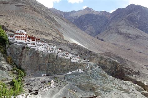 Diskit Monastery in Nubra Valley, Ladakh, India Stock Image - Image of ...