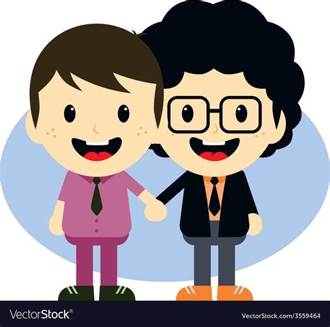 Adorable Gay Cartoon Character Royalty Free Vector Image