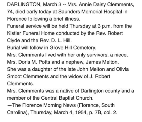 Daisy Melton Clements 1879 1954 Memorial Find A Grave